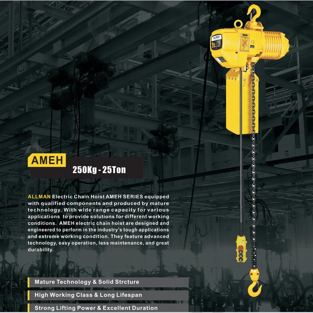2 ton electric chain hoist with trolley