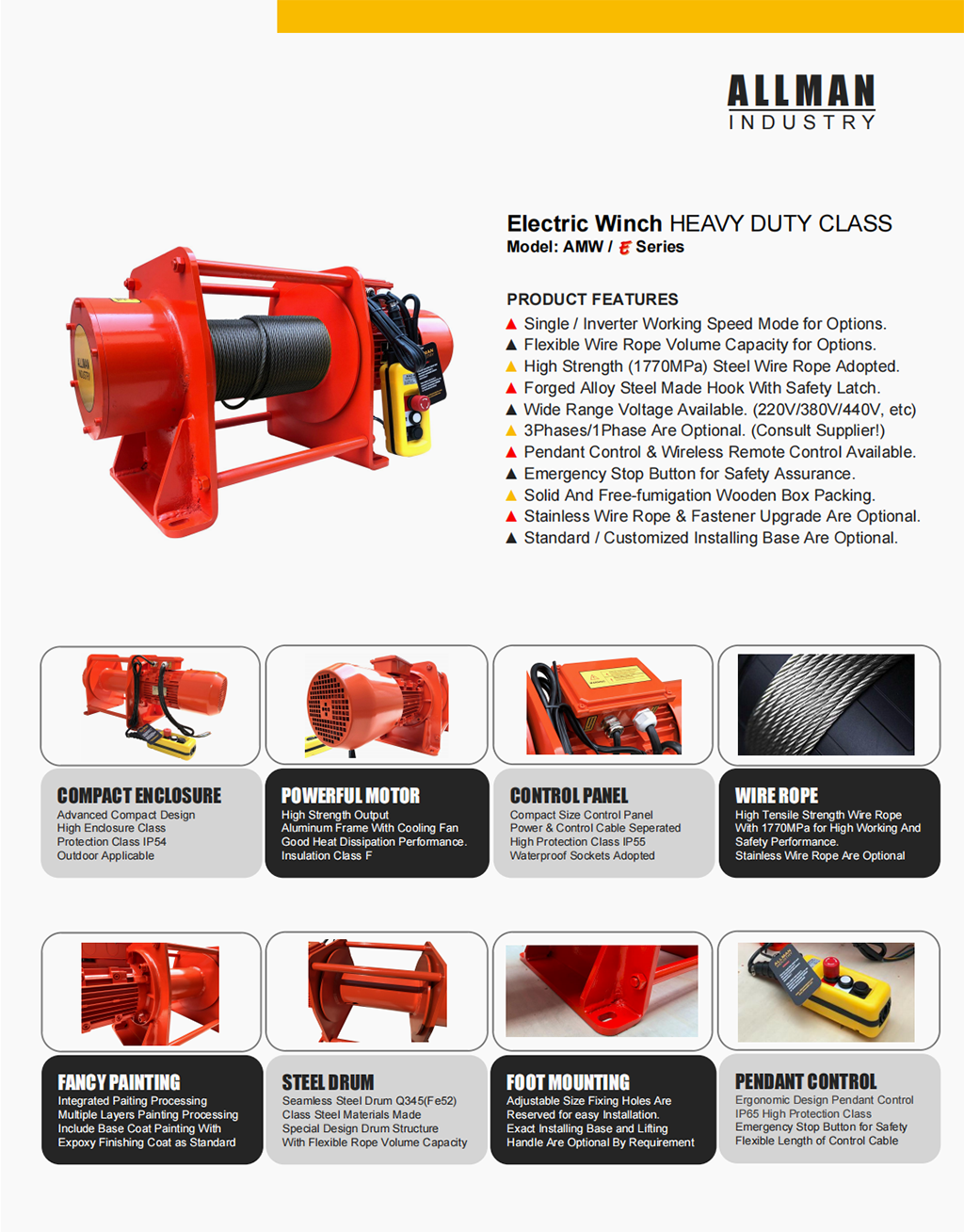 ALLMAN AMWE Electric Winch