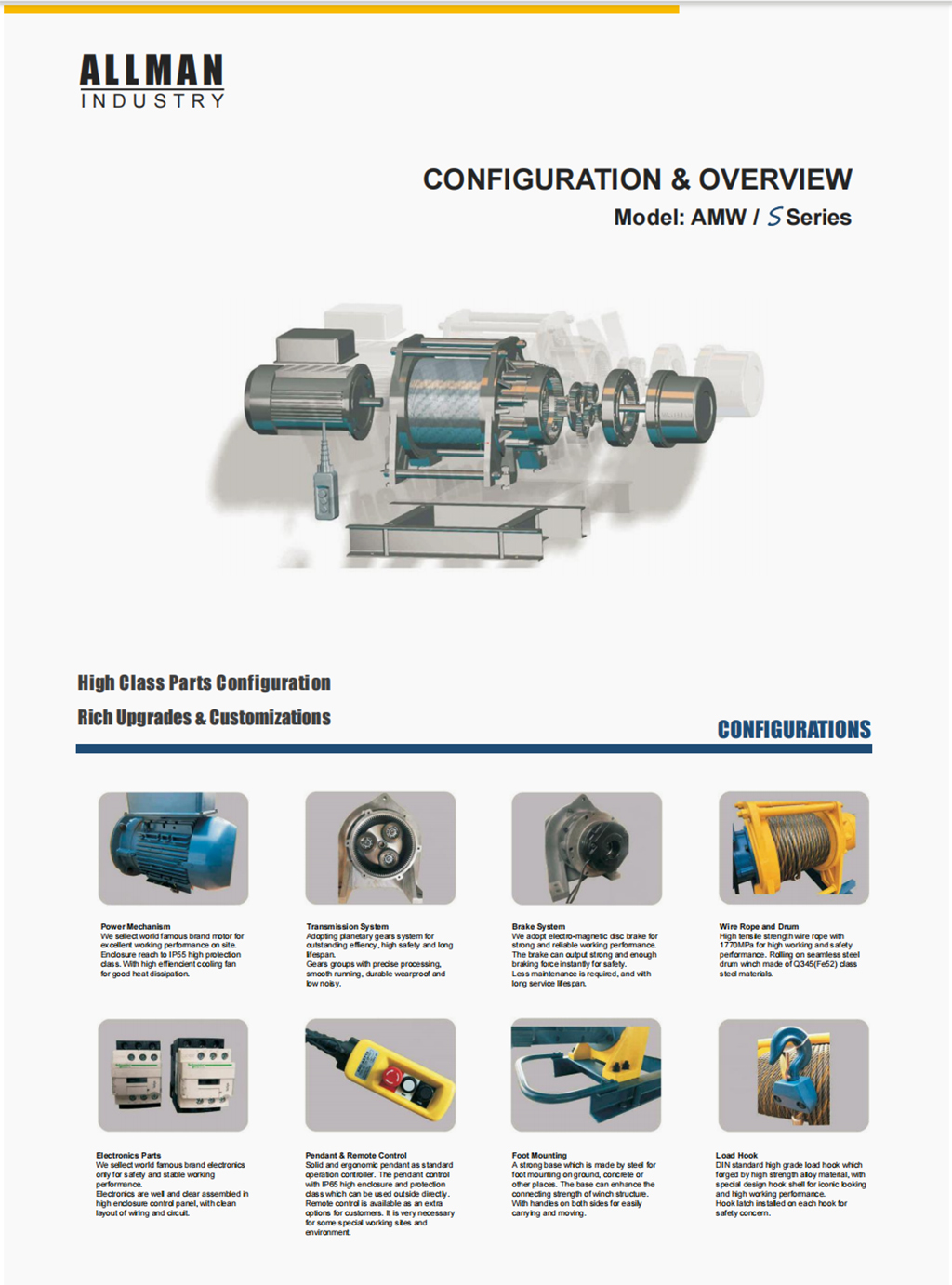 1 Ton Heavy Duty Electric Winch